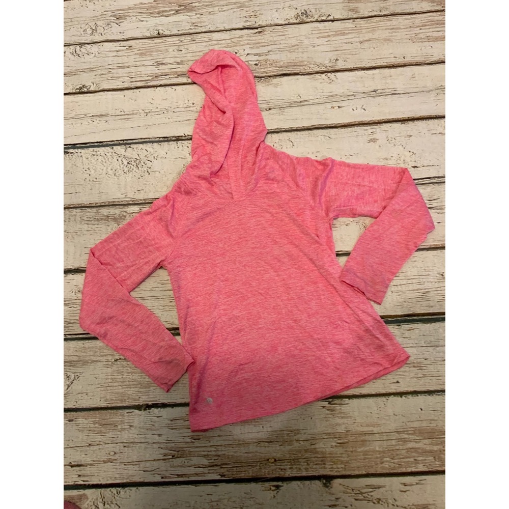Ideology Womens Small Pink Space Dye Lightweight Long Sleeve Activewear Hoodie